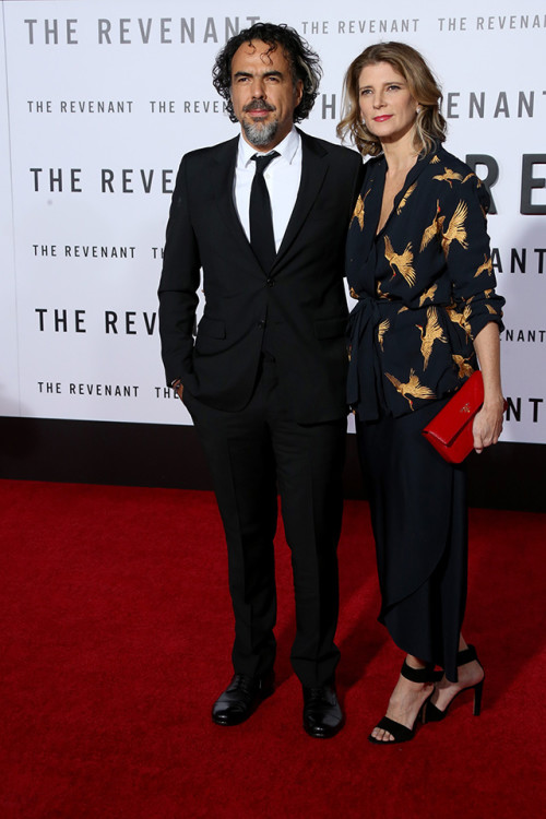 HOLLYWOOD, CA - DECEMBER 16: Director/writer Alejandro Gonzalez Inarritu (L) and Maria Eladia Hagerman attend the premiere of 20th Century Fox and Regency Enterprises' "The Revenant" at the TCL Chinese Theatre on December 16, 2015 in Hollywood, California. (Photo by Frederick M. Brown/Getty Images)