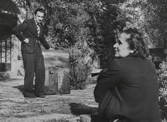 Surrealist Artist Salvador Dali with Wife Gala