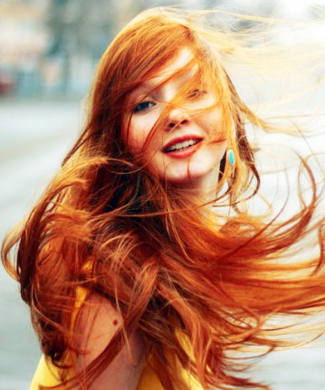 Redhead - Long Red Hair - Blue Eyes - Straight Hair